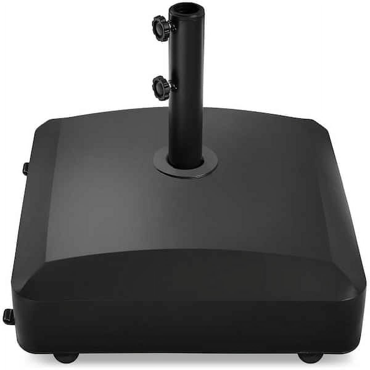 Mobile HDPE Plastic Patio Umbrella Base in Black