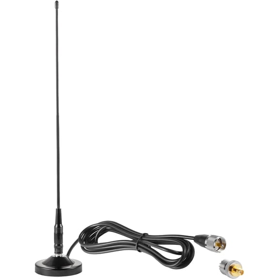 Mobile Ham Radio GMRS Soft Whip Antenna, UHF VHF 136-174MHz 400-470MHz 2meter 70CM Base Mount Antenna for Kenwood BTECH and Mobile Radios,