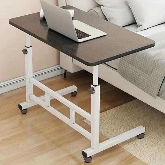 Mobile Height Adjustable Lift Table Computer Desk with Wheels, Bedside Sofa Side Table, Laptop Stand for Bedroom Dormitory Office, Coffee Table, 2 Sizes, Perfect Gift