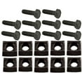 Mobile Home Axle Wheel Bolt (Coarse Thread) w/Rim Clamps 10 Pack