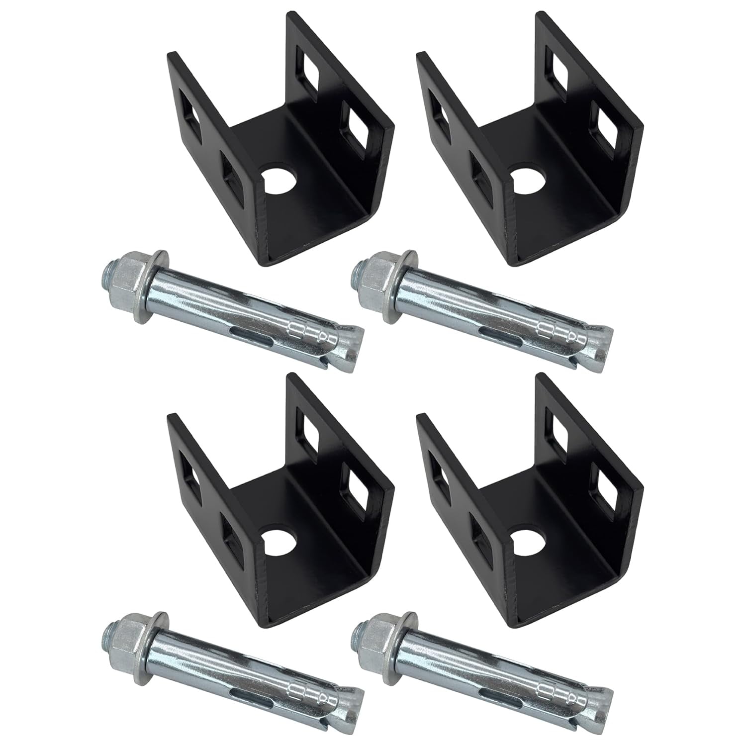 Mobile Home Concrete Slab Anchors with Expansion Bolt Set for Dry Concrete - Double Head Anchor (4 Pack)