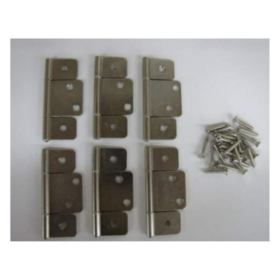 Mobile Home Door Hinges - 6 Pack Non-Mortise RV Interior Door Hinges Replacement - Fits Standard Mobile Home Doors - Durable Steel Construction - Easy Installation