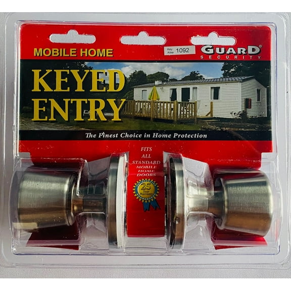 Mobile Home Keyed Entry Lockset Stainless
