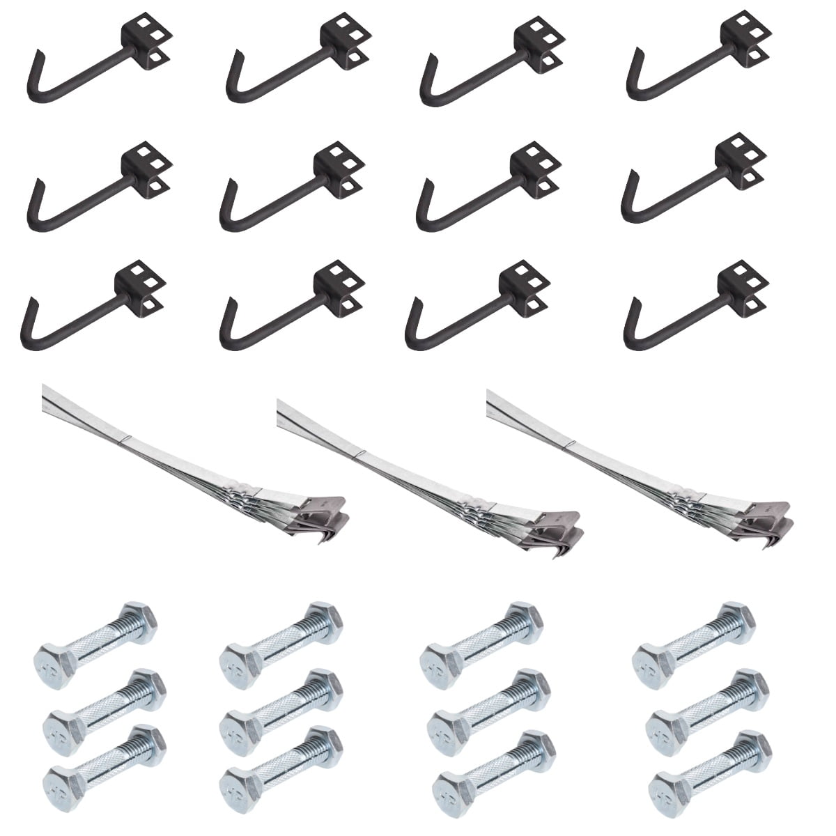 Mobile Home Part Set of 12 JHook Concrete Anchors; 8 Tie Down Straps, & Bolts