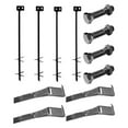 Mobile Home Part Set of 4 Auger Anchors; 48 ft Tie Down Strap, 4 Bolts