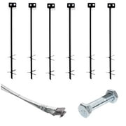 Mobile Home Part Set of 6 Auger Anchors, 8 Tie Down Strap, & Bolts