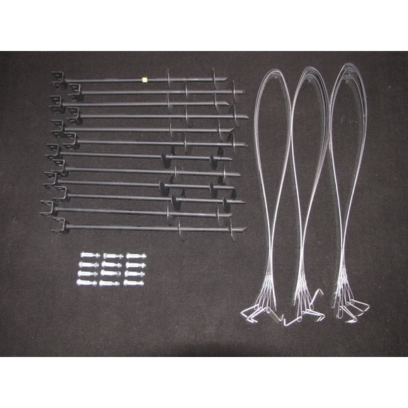 Mobile Home Parts Set of 12 Auger Type Anchors Tie Down Straps & Bolts