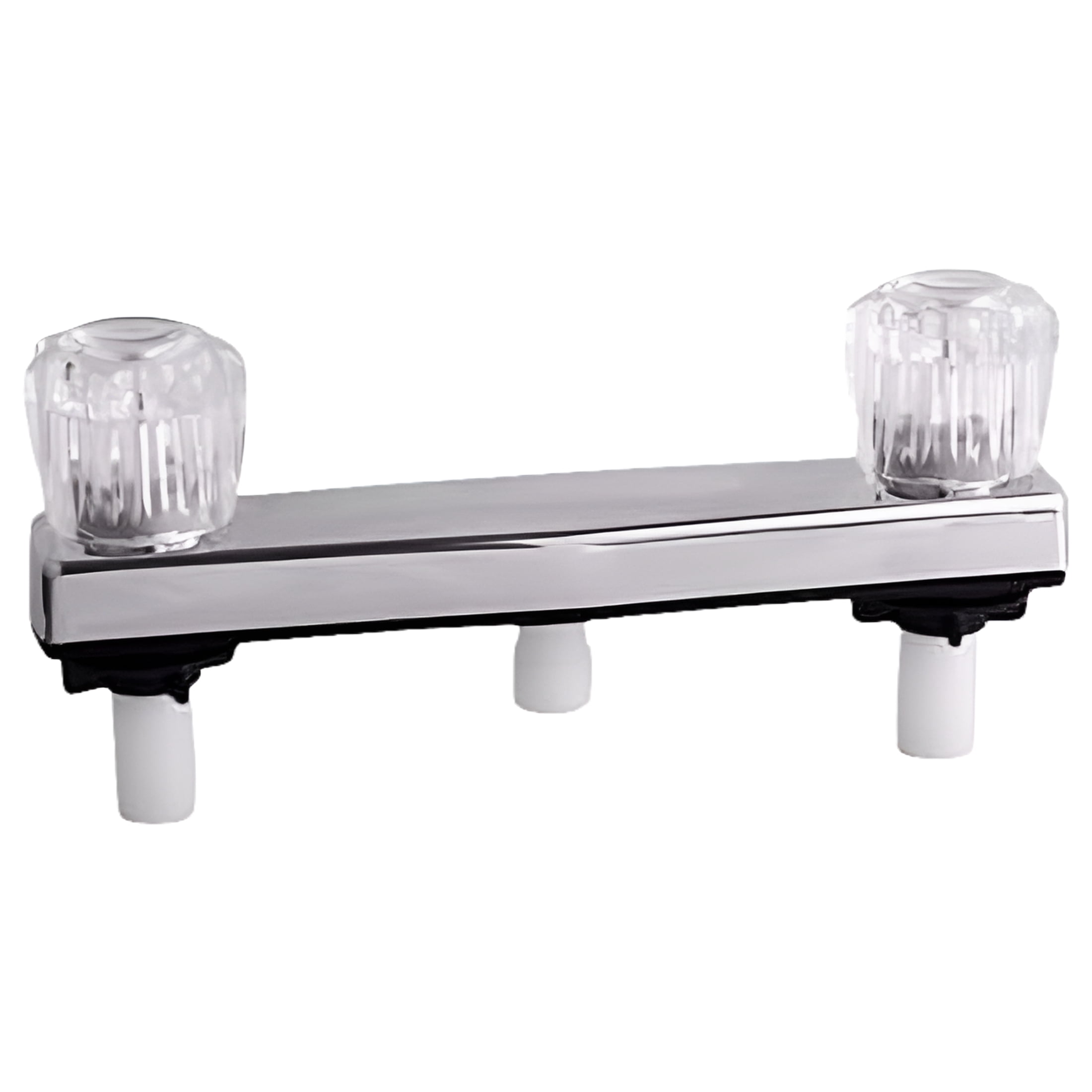 Mobile Home/RV 8" Chrome Shower Faucet with Clear Handles