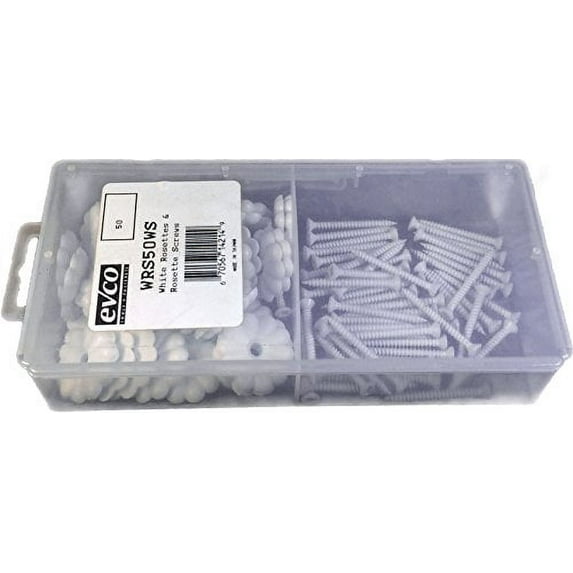 Mobile Home/RV Ceiling Rosette Buttons with Rosette Screws-50 Count