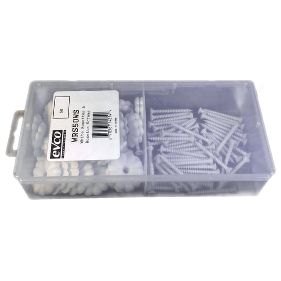 Mobile Home/RV Ceiling Rosette Buttons with Rosette Screws-50 Count