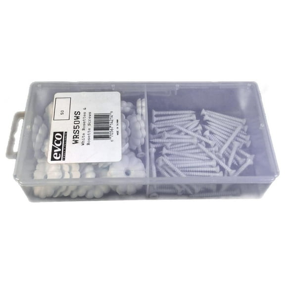 Mobile Home/RV Ceiling Rosette Buttons with Rosette Screws-50 Count