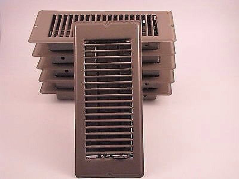 Mobile Home RV Parts. 4x8 Brown Metal Floor Register. Lot of 6. Fits 4"x8" size hole in the floor.