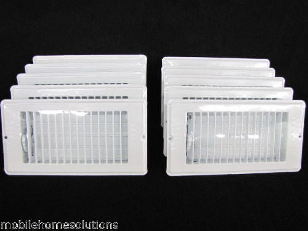 Mobile Home RV Parts. 4x8 White Metal Floor Register. Lot of 10. Fits 4"x8" Floor Hole
