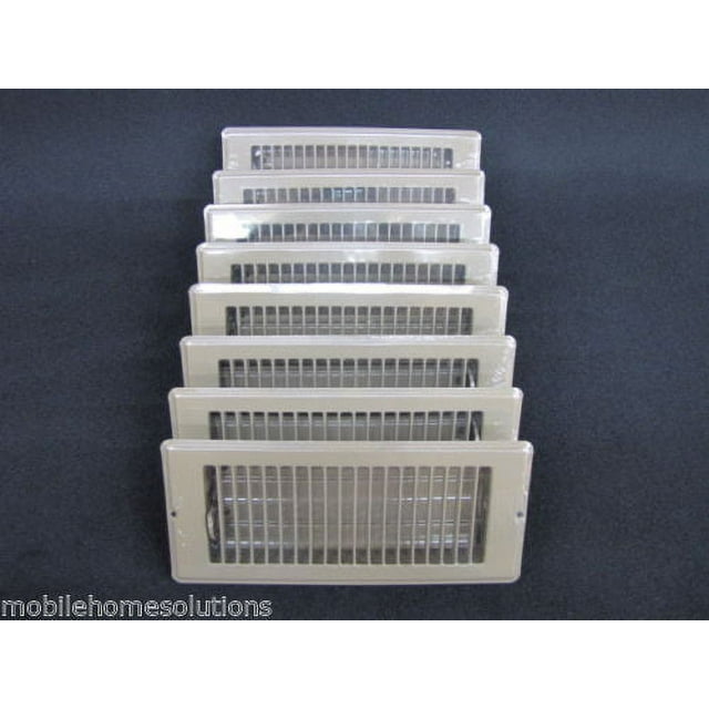 Mobile Home RV Parts. Floor Register 4" x 10". Brown Metal Floor Vent. Lot of 8