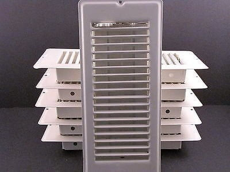 Mobile Home RV Parts. Floor Register 4" x 10". White Metal Floor Vent.  Lot of 6. 4"x10" hole in the floor size.