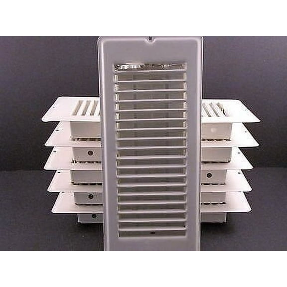 Mobile Home RV Parts. Floor Register 4" x 10". White Metal Floor Vent. Lot of 6. 4"x10" hole in the floor size.