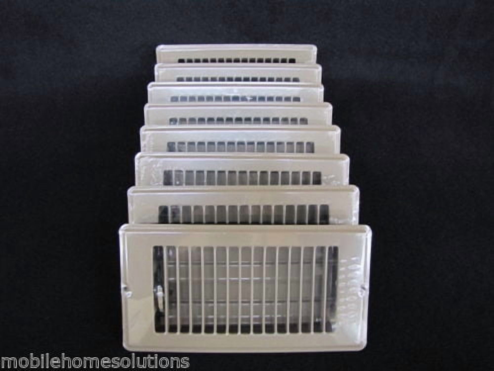 Mobile Home RV Parts. Floor Register 4" x 8". Brown Metal Floor Vent. Lot of 8. Fits 4"x8" hole in the floor.