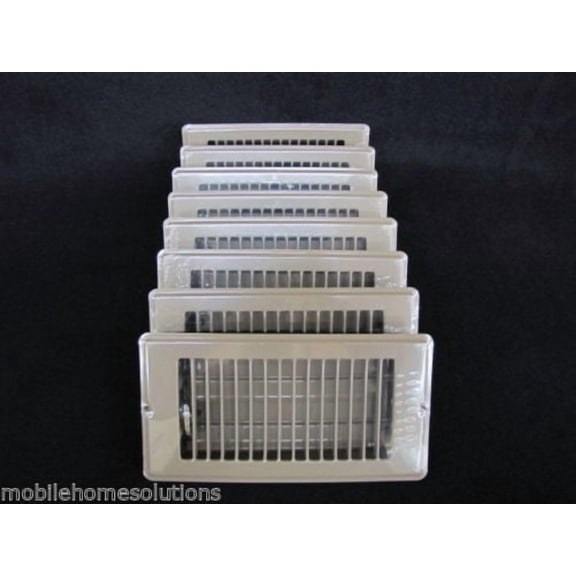 Mobile Home RV Parts. Floor Register 4" x 8". Brown Metal Floor Vent. Lot of 8. Fits 4"x8" hole in the floor.