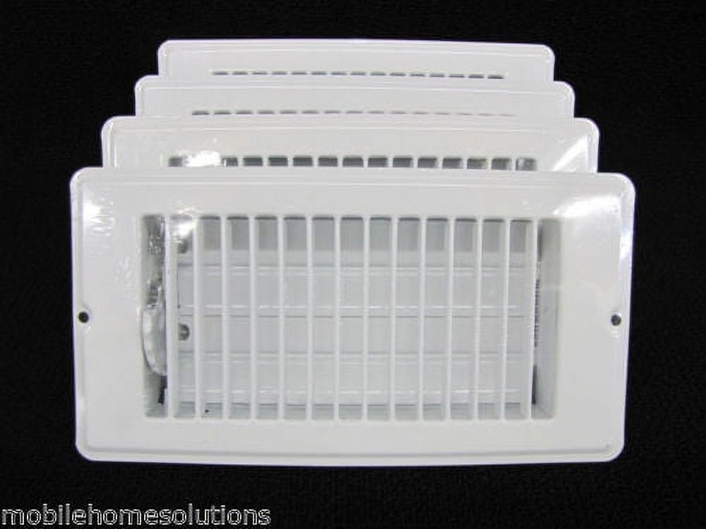 Mobile Home RV Parts. Floor Register 4" x 8". Lot of 4. White Metal