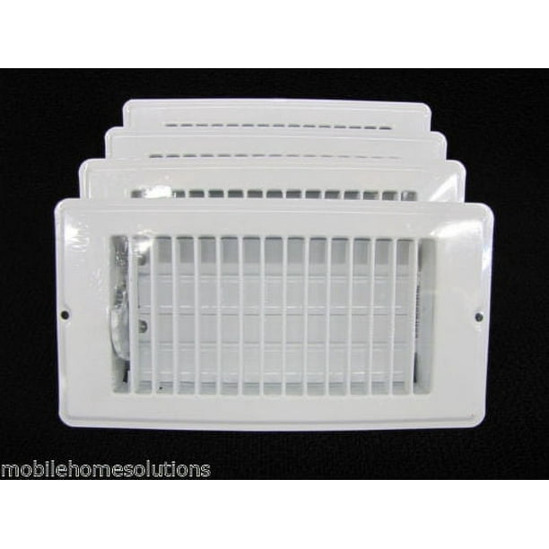 Mobile Home RV Parts. Floor Register 4" x 8". Lot of 4. White Metal Floor Vent. Fits 4"x8" Hole