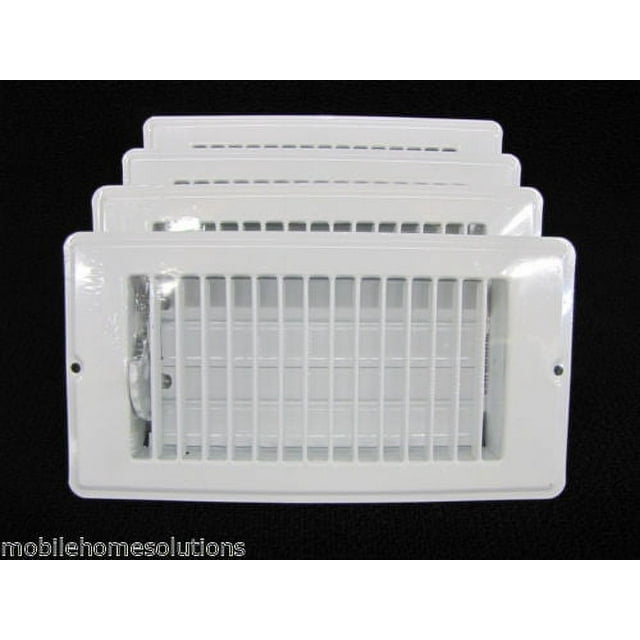Mobile Home RV Parts. Floor Register 4" x 8". Lot of 4. White Metal Floor Vent. Fits 4"x8" Hole