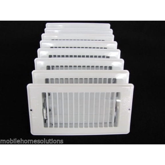 Mobile Home RV Parts. Floor Register 4" x 8". White Metal Floor Vent. Lot of 8. Fits 4"x8" Hole in the floor.