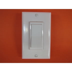Mobile Home RV Parts Self Contained Rocker Switch Includes Cover Plate White