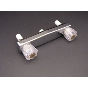 Mobile Home RV Shower Faucet. 2 Valve. Chrome. 8" on center valves