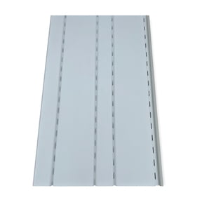 Mobile Home Rustique RIBB Vinyl Skirting White Vented 16" x 35" Panel (8 Pack)