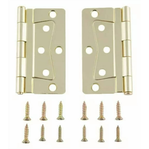 Mobile Home/Rv Interior Butterfly Brass Hinge Set (2 Pack) With Screws