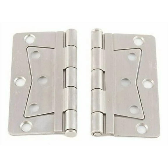 Mobile Home/Rv Interior Butterfly Brushed Nickel Hinge Set (2 Pack) With Screws