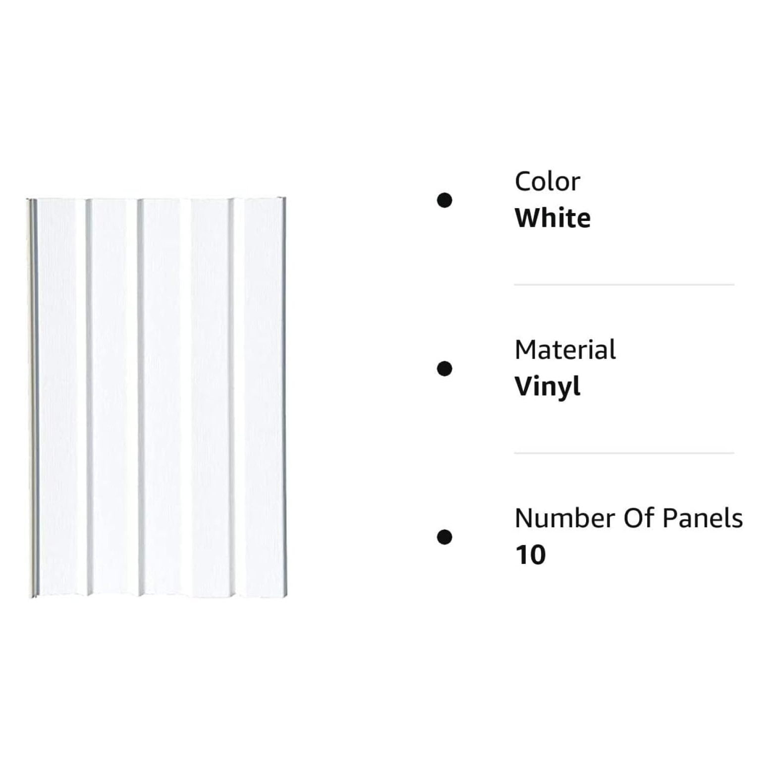 Mobile Home Skirting Vinyl Underpinning Panel White 16" W x 35" L (Pack