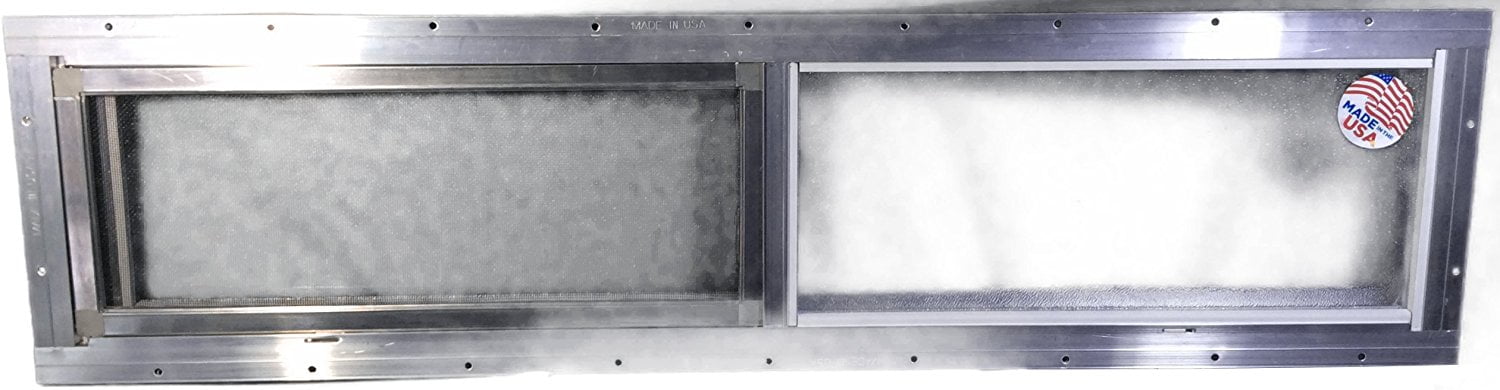 "Mobile Home Obscured Glass Bathroom Window, 36"" x 8"" Horizontal ...