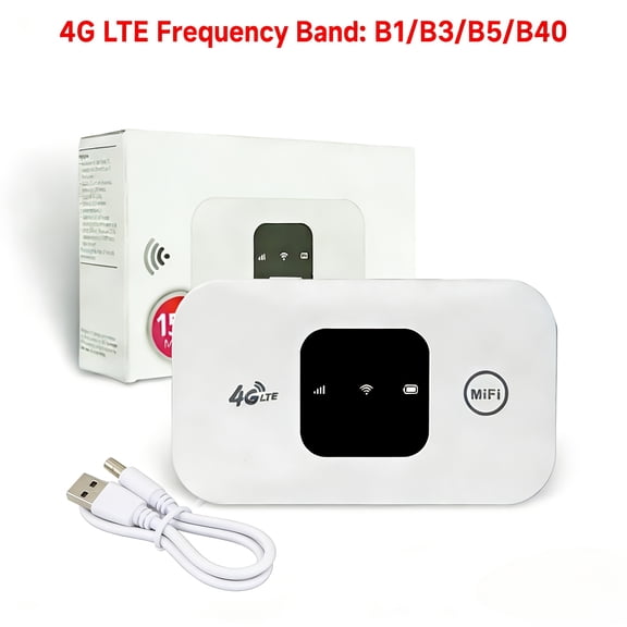 Mobile Hotspot, Internet Hotspot 4G Router 8-10 User Router, with SIM Card Slot to Support Home Office Travel Operating System, Without SIM Card