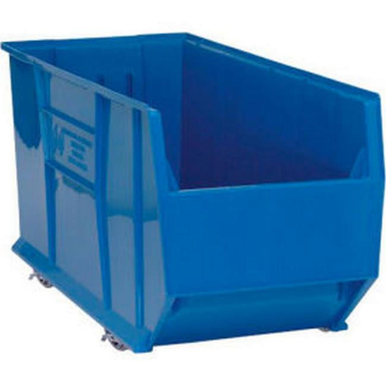 Mobile Hulk Plastic Stacking Bin, Blue 19.87 x 35.87 x 17.5 in