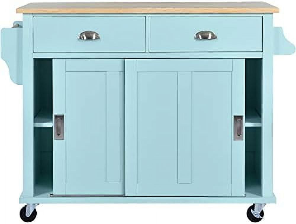 Mobile Kitchen Island Cart With Drop Leaf, Rolling Kitchen Cart With