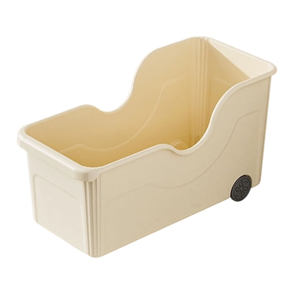 Rolling Kitchen Storage Box With Wheels Window For Countertop Bathroom Bedroom Multifunctional Space Saving