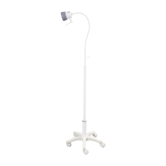 Mobile LED Surgical Exam Lamp, 360 Rotation Shadowless Floor Standing Gooseneck Medical Inspection Light with Wheels for Clinic Stomatology Gynecology
