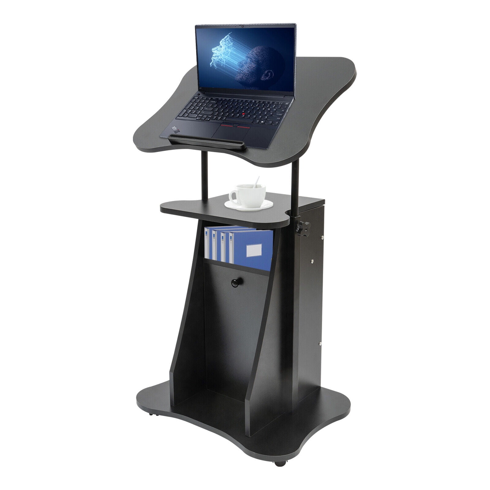 Mobile Laptop Podium, Lectern Podium Laptop Stand, Mobile Adjustable