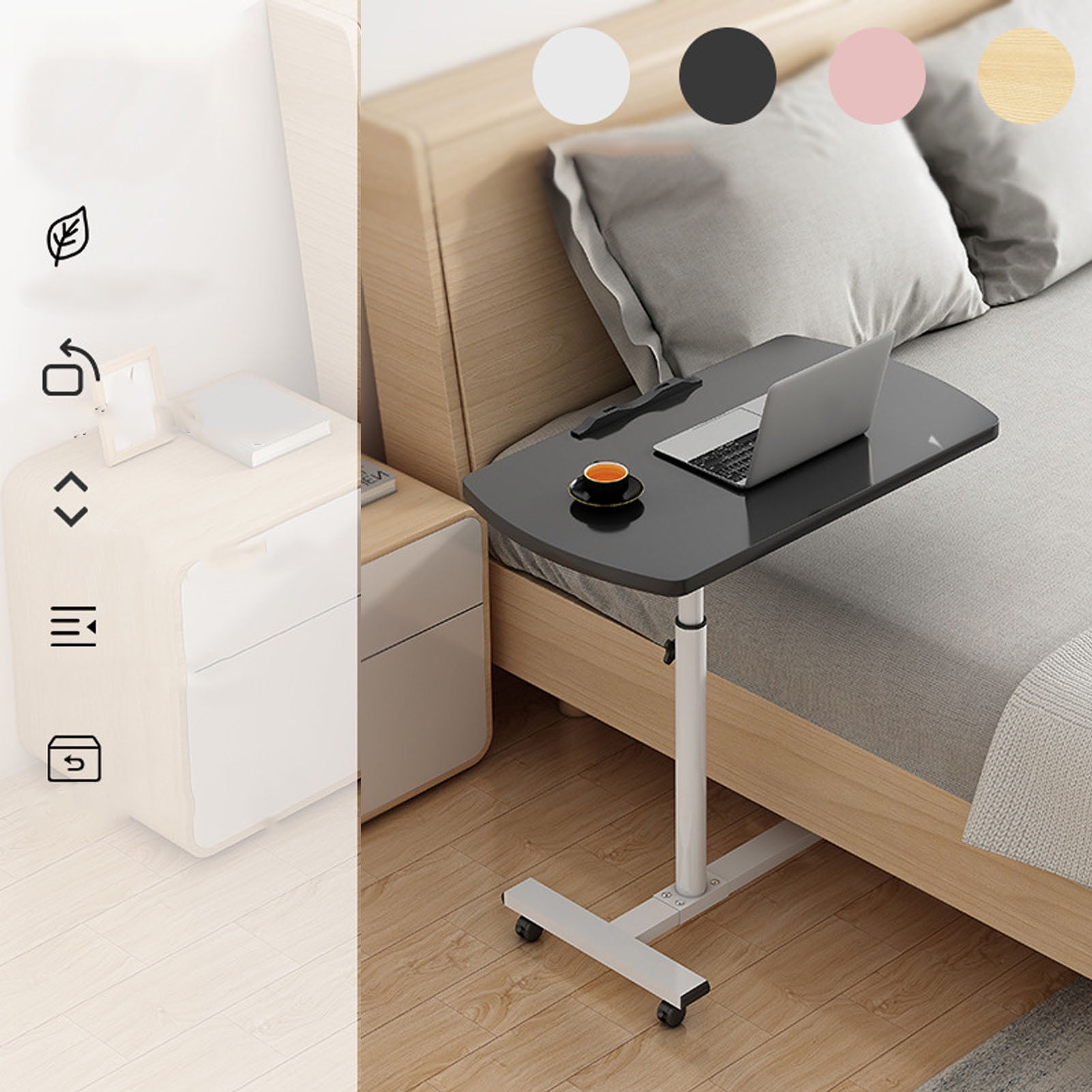 Mobile Laptop Stand, Single Piece Desktop Mobile Laptop Computer Desk