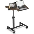 thumbnail image 1 of Mobile Laptop Stand for Couch Overbed Table with Wheels Adjustable Height Tilting Sofa Laptop Bed Table Rolling Cart Medical Overbed Tables-Brown, 1 of 5
