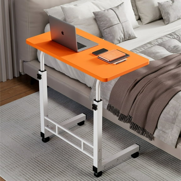 Mobile Lift Table with Wheels, Adjustable Height Computer Desk, Sofa Bedside Laptop Stand for Office, Dormitory, Bedroom, Two Sizes, Coffee Table Gift