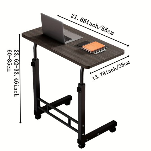 Mobile Lifting Table, Rolling Bedside Computer Desk, Side Table for Sofas, Office Workstation, Laptop Support, Ideal for Bedrooms, Dorms, Convenient Office Desk, Perfect Gift