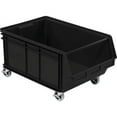 thumbnail image 1 of Mobile Magnum Plastic Stacking Bin, Black - 18 x 28 x 15 in., 1 of 1