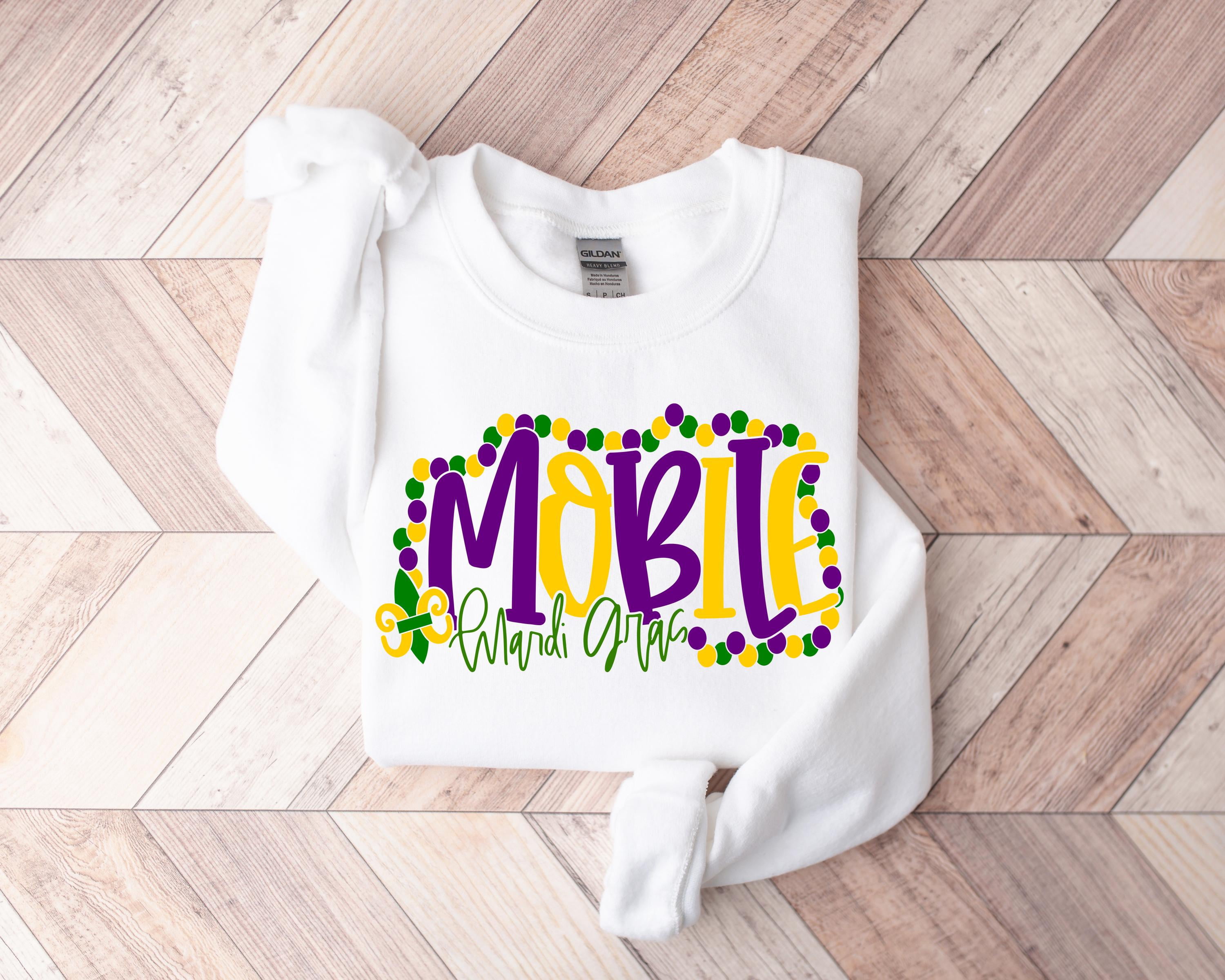 Mobile Mardi Gras Sweatshirt, Mardi Gras Sweatshirt, Mobile Mardi Gras ...