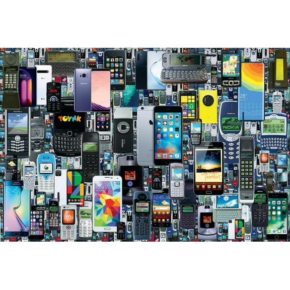 Mobile Mayhem Cell Phone Collage Puzzle | 1000 Piece Jigsaw Puzzle