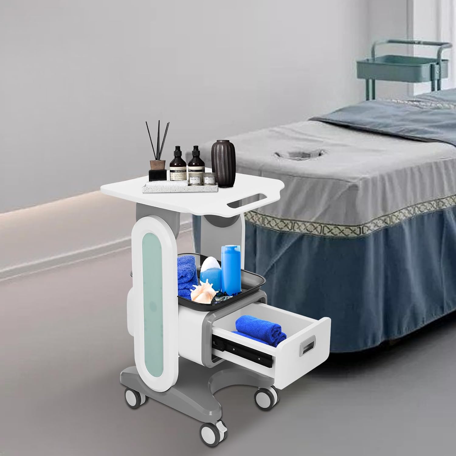 Mobile Medical Trolley Cart 130Lbs Load Portable Professional Cart for ...