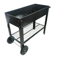 Mobile Metal Raised Garden Bed Cart With Legs, Elevated Tall Planter