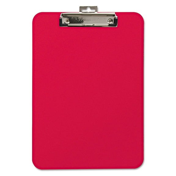 Mobile OPS 61622 0.25 in. Clip Capacity Holds 8.5 in. x 11 in. Sheets Unbreakable Recycled Clipboard - Red