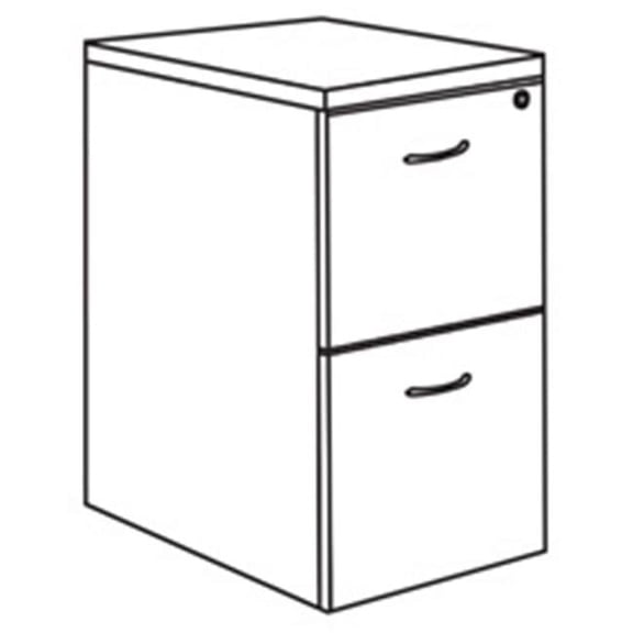 Mobile Pedestal- File-File- 16in.x22in.x28-.25in.- Cherry